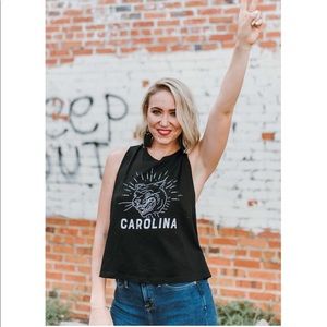 Girl Tribe Carolina Panthers Crop Racerback Size L